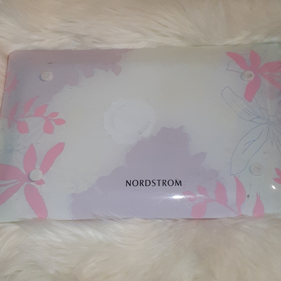Classic Nordstrom’s Flower Pink Green Glass Tray - Picture 6 of 6